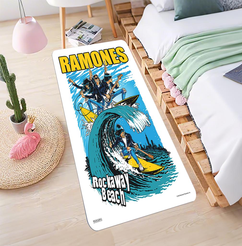 Ковер с принтом группы Ramones для декора гостиной, нескользящий домашний ковер для спальни, кухни, моющийся