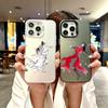 Цветной чехол для телефона для iPhone 17 16E 16 11 15 14 Pro MAX 12 13 MINI 7 8 Plus XR SE Серебристый IMD чехол Благословение Небесных чиновников