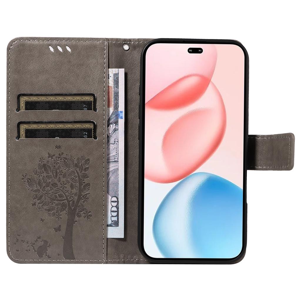 Для Honor 400 Pro 5G (Глобальный) Чехол для телефона с подставкой, узор «Кошачье дерево», кожаный кошелек, мобильная обложка