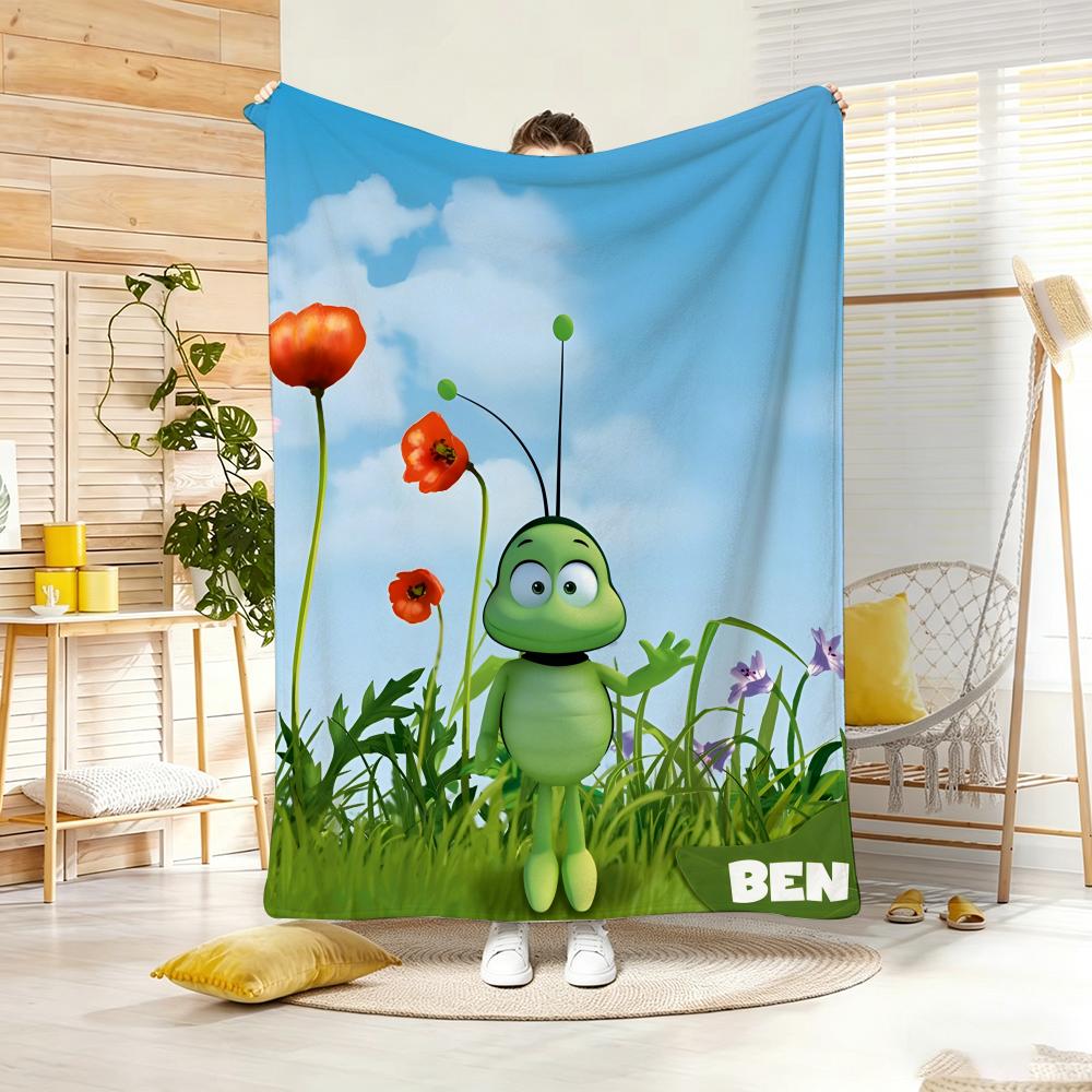 Hit Anime M-Maya the B-Bee Throw Lightweight 240g Flannel Blanket Soft Skin-friendly for Summer Cooling