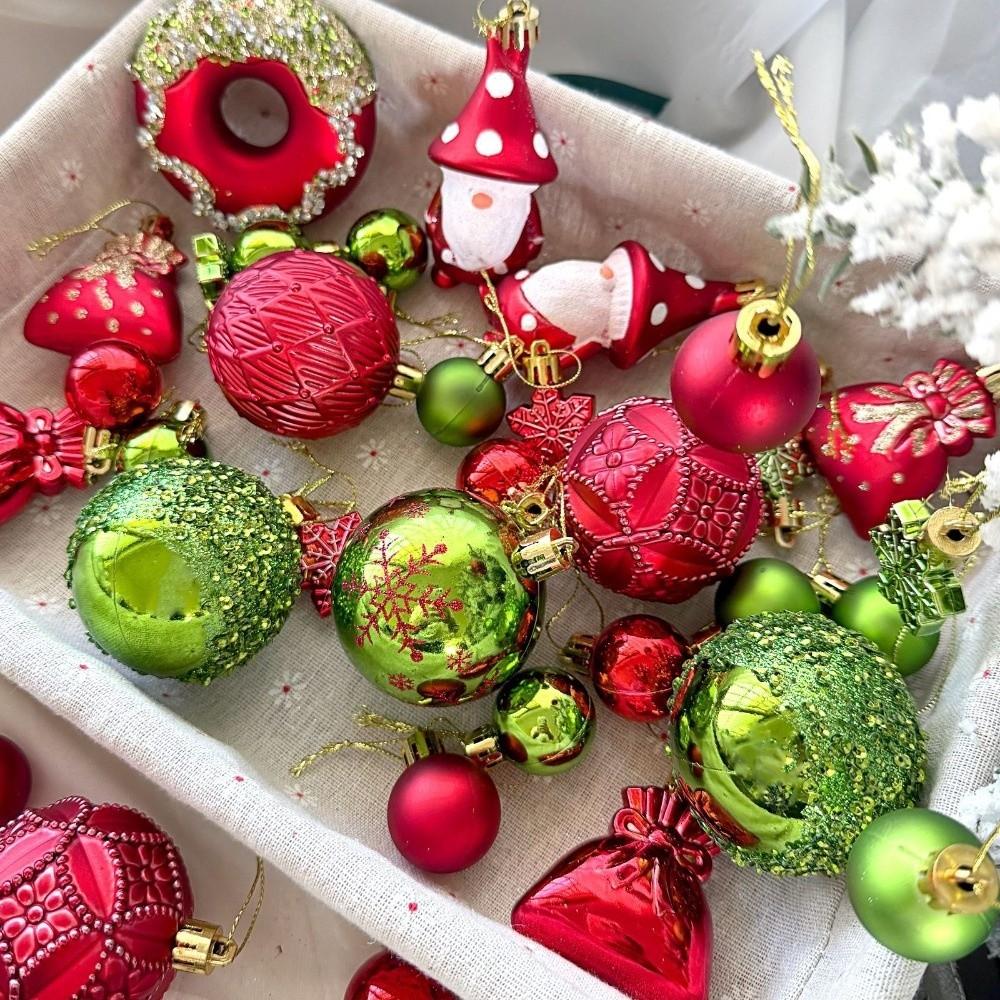 22Pcs/Set 6CM Christmas Tree Balls Creative Xmas Baubles Durable Xmas Ornament Ball Storefront