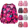 Happy Valentine's Day Sweatshirts For Women Knit Sweater Cute Shirt Fall Crewneck Pullover Tops