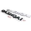 CGANEI1 Глянцевый Черно-Серебристый Эмблема Qashqai для Nissan X-trail Note Juke Sentra Patrol Navara Боковой Задний Значок Название Логотип Наклейка