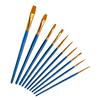 10Pcs Nylon Hair Watercolor Gouache Paint Brushes Different Shape Art Supplies