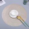 Round Placemats Hollow Out PVC Place Mats Coasters Heat Resistant Table Mats for Wedding Dinner Party Table Supplies