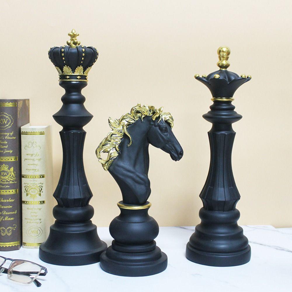 Collection Objects International Chess Ornaments Resin Chess Games Statue  Home Decor