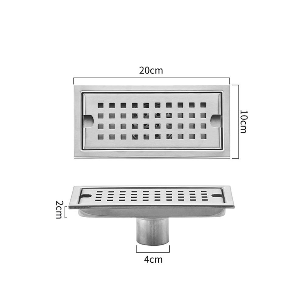 Нержавеющая сталь Душевой слив для пола Прямоугольная форма Линейный слив для пола Полезный фильтр для слива