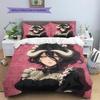 OVERLORD Pattern Bedding,Quilt Set Quilt Cover Pillowcase Home Birthday Gift (1 * duvet cover + 2 * pillowcase, without core)