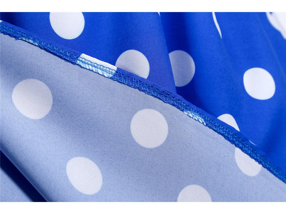 2021 Retro Polka Dot Print Swing Dress with Belt - Casual & Slim Fit