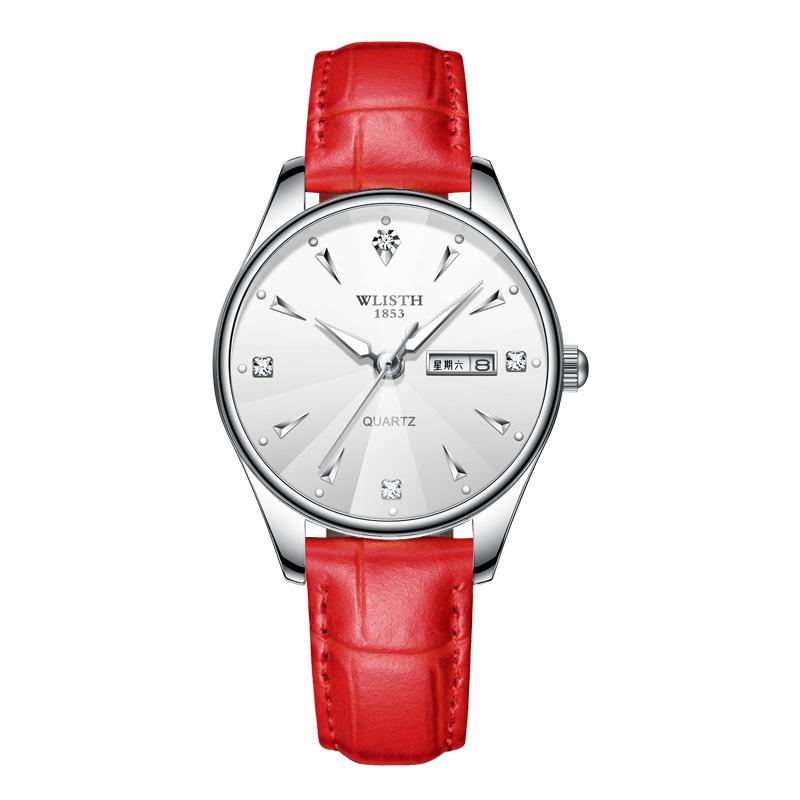 New Top Brand Casual Double Calendar Luminous Quartz Couple's Watches