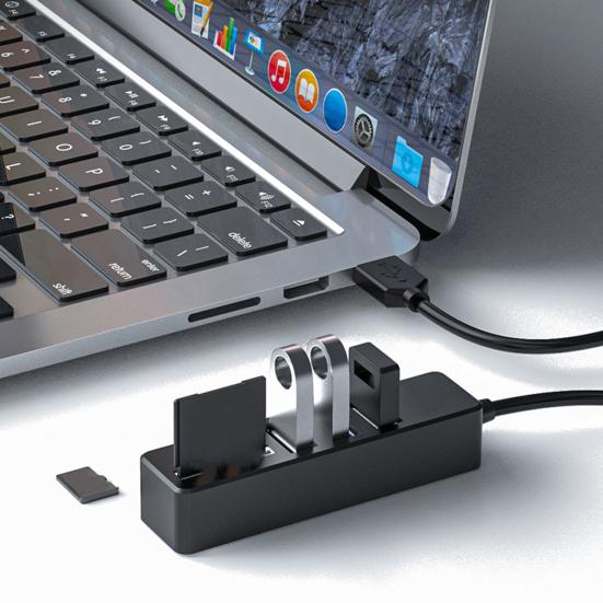 USB-хаб Многофункциональная док-станция Plug and Play Высокоскоростная передача данных USB2.0 Кардридер SD/TF 5-в-1 Многопортовый адаптер