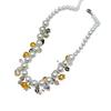 Dopamine Style Colored Zircon Necklace Sweet Pearl Choker Jewelry Pearl Beaded Necklace  Women