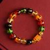 Buddhism Luck Wealth Bracelet Crystal God of Wealth Beaded Bracelet Feng Shui Bracelet  Gift