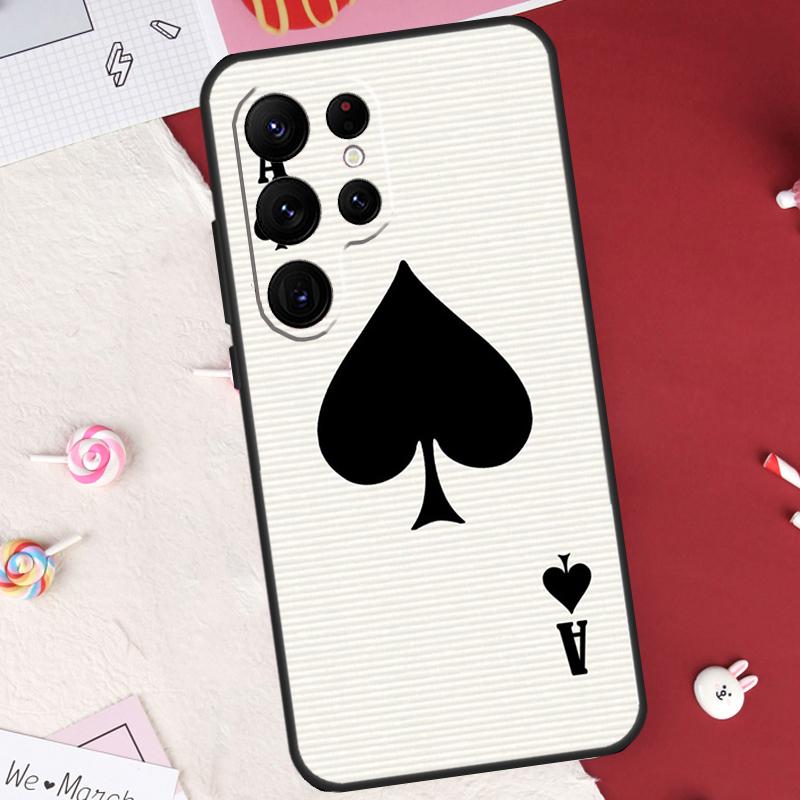 Чехол Туз пик для Samsung Galaxy S25 FE S23 FE S20 S21 S22 S24 S25 S26 Ultra S10 S25 Plus Защитный корпус
