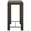 5 Piece Garden Bar Set with Armrests Poly Rattan Brown