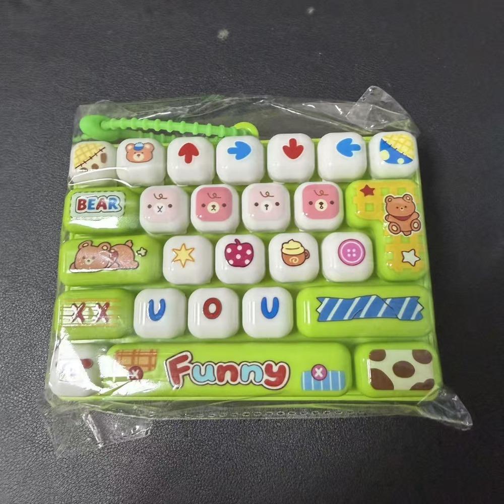 Cute Design Decompression Button Toy 26 Key Keyboard Keychain  Accessories Gift