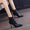 Autumn Women's Boots 2024 Ankle Fashion Pointed Toe High Heel Shoes Ankle Boots Zip Ladies Shoes Boots  Boots of Women