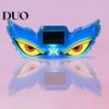 Solar Powered Car Light Demon Eye Window with Suction Cup, Rechargeable Devil Weather Resistant Warning Lamp, LED Windshield Lamp for Auto,