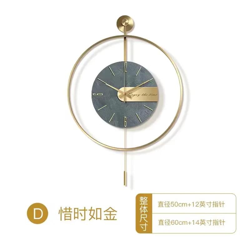 Simple Wall Clock Modern Design Art Clock Living Room Decoration Backlight Mute Wall Clock Home Decoration