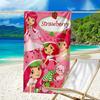 1pc Strawberry Princess4 Beach Towel, Beach and Seaside Swimming Pool Equipment, Fashion Pattern, Rectangular, Travel Essentials
