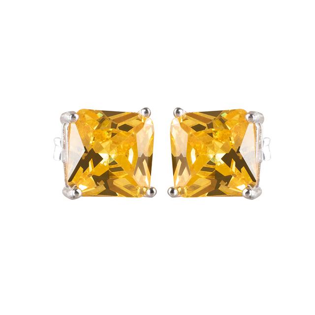 Серьги-гвоздики Cellacity из 100% стерлингового серебра 925 пробы, 7*7 мм, турмалин Параиба для женщин, сверкающие ювелирные изделия для свадебной вечеринки, подарок