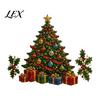 Decorative Adhesive Decals for Home Christmas Window Stickers, Winter Holiday Decorations, Festive Art with Xmas Tree Themed Surface Stickers Snowman