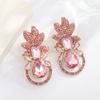 Fashion European Style Zircon Drop Earrings For Women Elegant Jewelry Gift