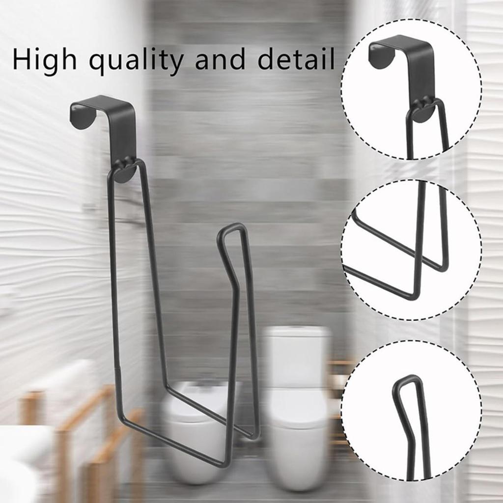 1Pc Iron Toilet Roll Paper Holder Organizer Wall Mount Storage Stand Kitchen Bathroom No Drill Tissue Towel Dispenser