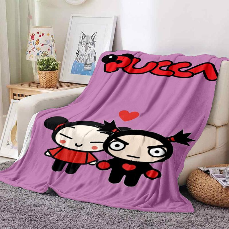 Chinese Doll P-Pucca Garu Blanket 3D Printed Cute Anime Cartoon Character Blanket Sofa Cover Blanket Air Conditioner Bed Sheet