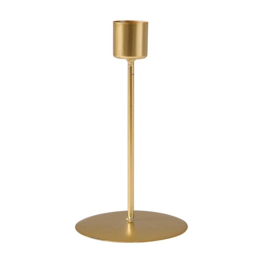 Stable Base Candlestick Golden Desk Candle Ornament Simple Candle Holders  Living Room Decor