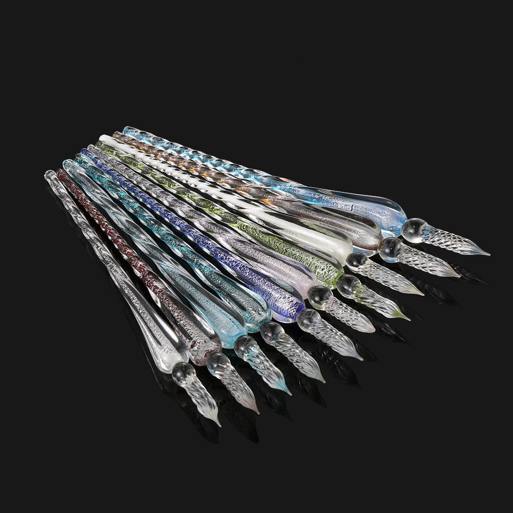 Painting Pen Vintage Crystal Pen Filling Ink Fountain Pens Glass Dip Pen Signature Pen Dipping Pen