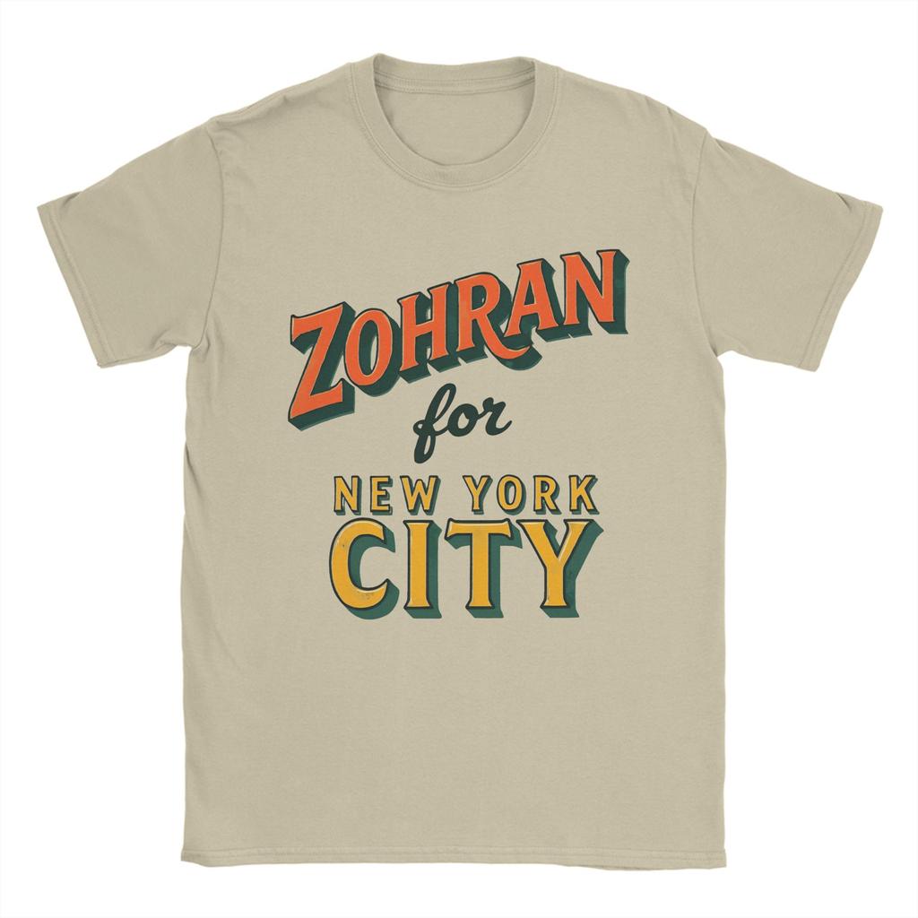Мужская футболка Zohran Mamdani Новинка 100% Хлопок Футболка с коротким рукавом Футболка с круглым вырезом Одежда Идея для подарка