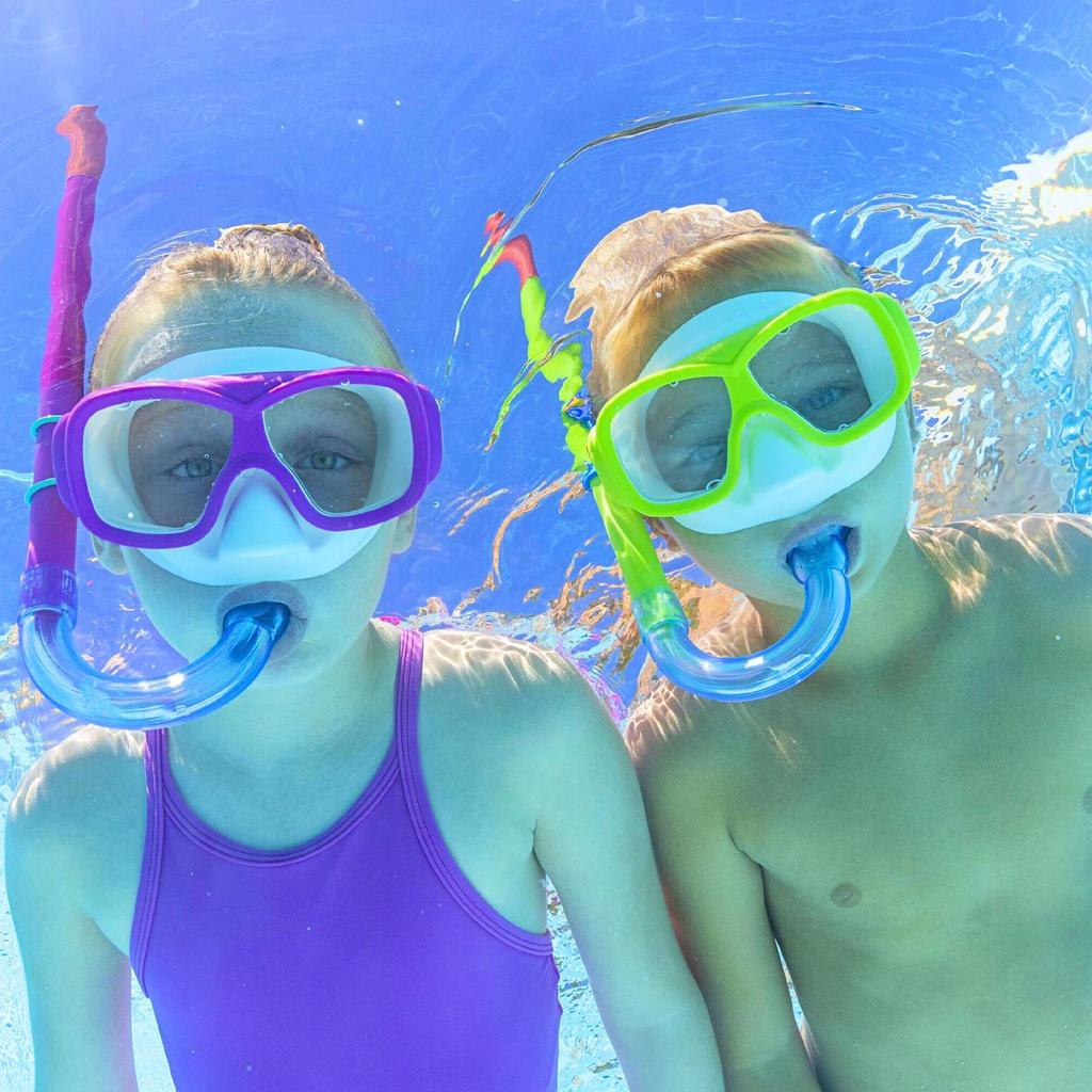 Diving Set: Mask with Snorkel, Swimming Goggles + Fins