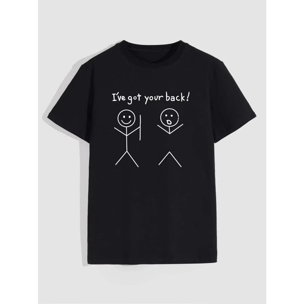 Men's "I've Got Your Back" Short Sleeve T-shirt, Crew Neck Top, Casual Clothing, Summer Best Sellers