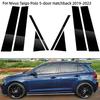 Polished Pillar Posts Fit Window Trim Cover For VW Polo MK6 Polo 5-door Hatchback Golf 6 MK6 Passat BC Column Sticker