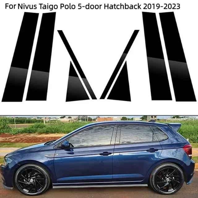 Polished Pillar Posts Fit Window Trim Cover For VW Polo MK6 Polo 5-door Hatchback Golf 6 MK6 Passat BC Column Sticker