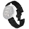 For Huami Amazfit GTR 47mm Wrist Band 5-Bead Stainless Steel Butterfly Clasp Watch Strap
