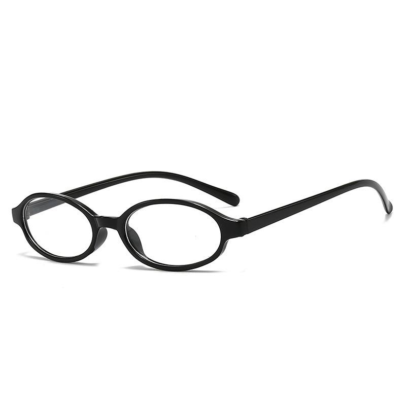 New Retro Oval Small Frame Flat Mirror  Personalized Women'S Anti Blue Light Eyeglasses Small Frame Oval Glasses