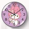 Женские кварцевые настенные часы My Melody: Бесшумный ход, Автоматическая установка времени, Идеально для комнат принцесс