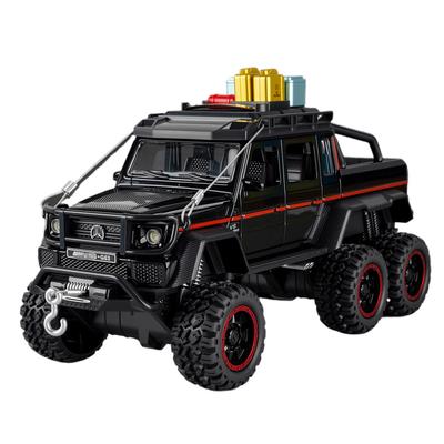 1/24 BENZ G63 6X6 Adventure Edition Металлическая Модель Автомобиля Звук и Свет Инерционный Детская Игрушка Коллекционные Предметы Подарок на День Рождения
