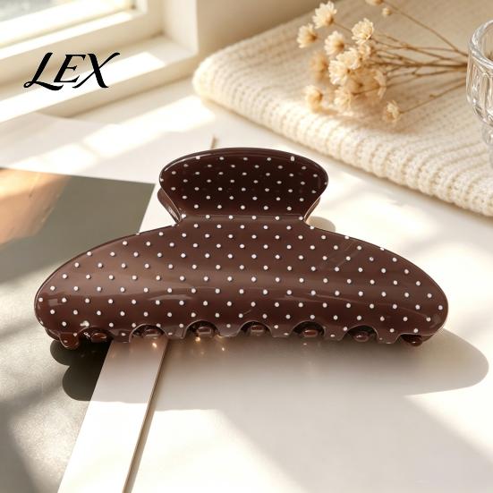 Cute Hair Clips for Daily Commuting Polka Dot Claw Clip Women, Lightweight Acrylic Non-Slip Jaw Clip, Half Tied Hairstyles Elegant Strong Hold