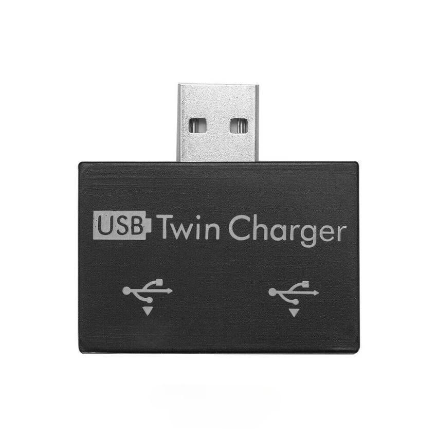 1 шт. USB-разветвитель 2.0, 1 штекер на 2 гнезда, USB-хаб, адаптер-конвертер для телефона, ноутбука, ПК, компьютерные аксессуары для зарядки