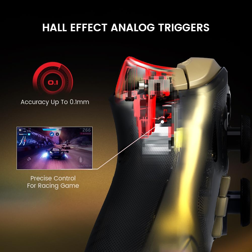 GameSir kaleid Flux Контроллер Xbox Контроллер ПК Проводной скелетонированный джойстик с эффектом Холла Триггер, оснащенный аудиоразъемом с эффектом RGB Xbox Series Xbox