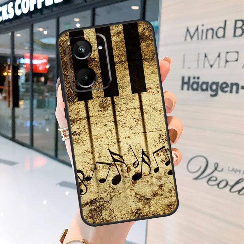 Символ Музыкальная Нота Чехол для Пианино Для Realme GT7 Pro GT6 11 12 13 14 15 Pro Plus C55 C53 C35 C33 C61 C65 C67 C53 C71 C75