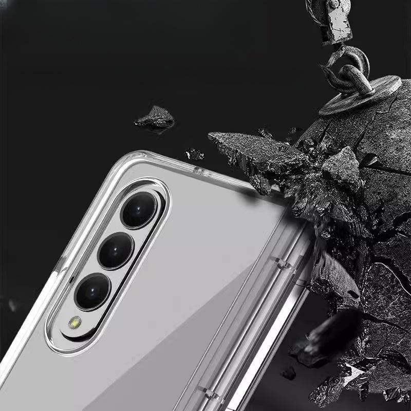 Для Samsung Z Fold 7 Прозрачная защитная крышка шарнира со слотом для ручки Ударопрочный жесткий чехол-накладка из ПК для Galaxy Z Fold7 Fold6 Fold5