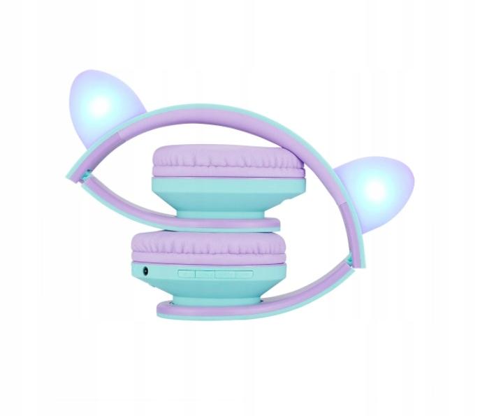 PowerLocus KIDS TealPurple cat wireless BLUETOOTH headphones
