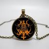 Satanic Goat Necklace Glass Dome Pendant Satanic Church Jewelry Inverted Pentagram Pendant Necklace