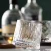 2pcs Set 10oz Spinning Glasses 300ml Novel Creative Thick Crystal Whiskey Cups Wine Glasses Drinking Mug Drinkware for Kitchen