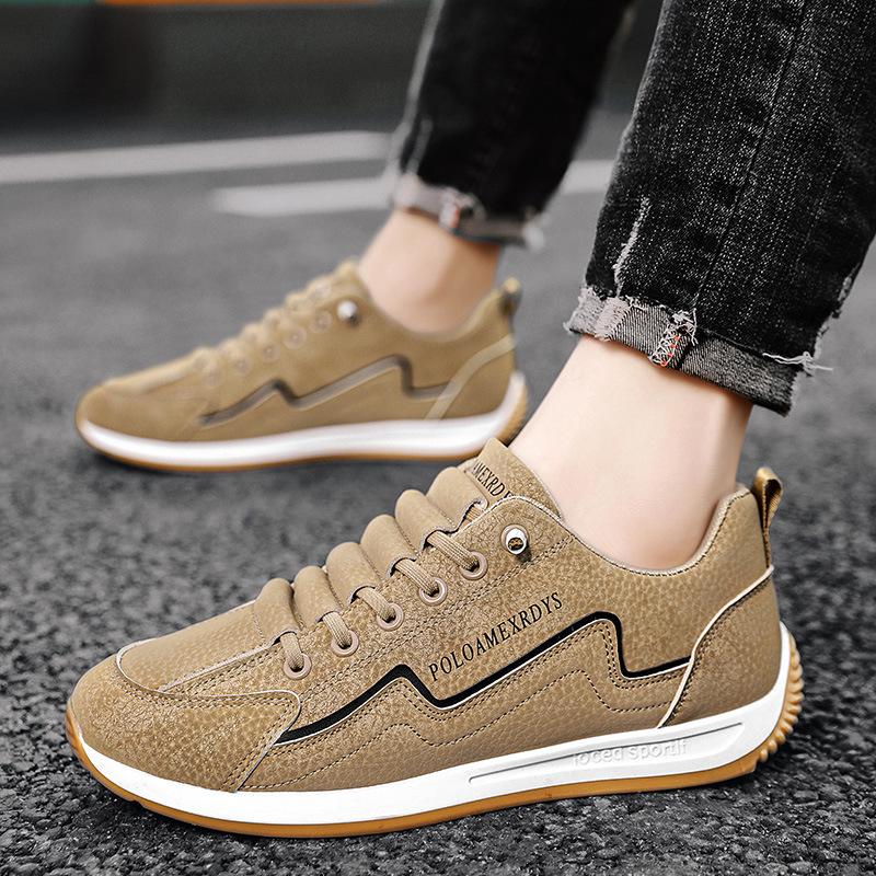 2024Новая мужская обувь, модные кроссовки, высококачественная кожаная повседневная обувь для мужчин, легкая удобная спортивная обувь для бега, теннисная обувь