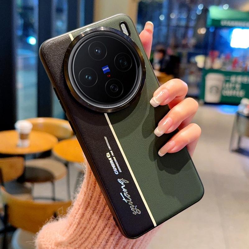 Ночная Молния Флуоресцентная Линия Двухпигментный Кожаный Чехол Для VIVO X200 Pro 200 pro mini X100S Pro X100 Ultra Защитная Крышка Объектива